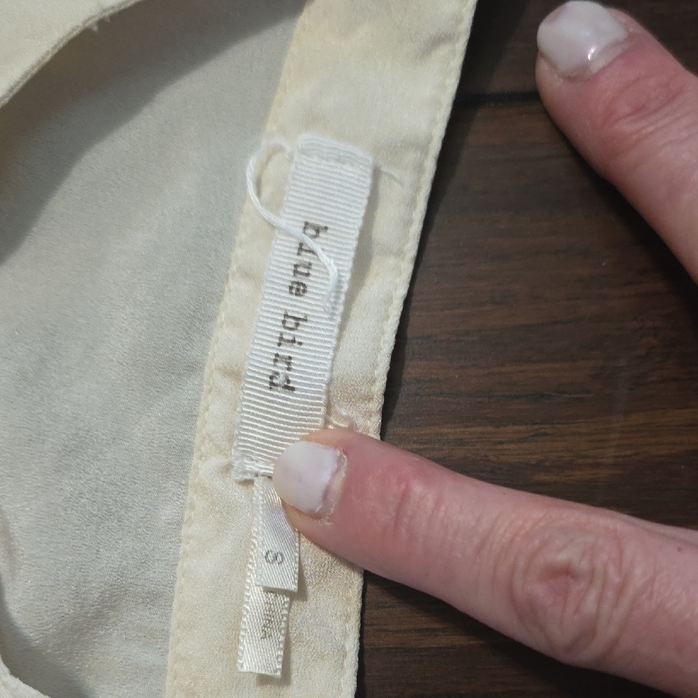 Blue Bird Cream Lace Blouse A41 - Picture 2 of 5